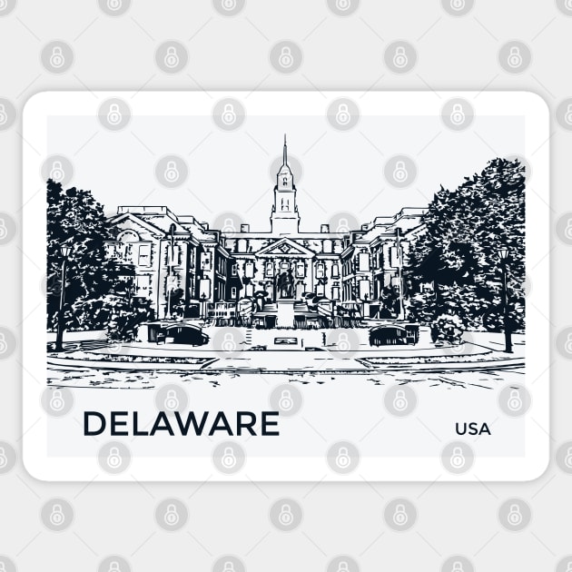 Delaware State Iowa Sticker by Lakeric